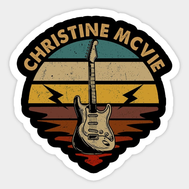 Vintage Guitar Beautiful Name McVie Personalized Sticker by BoazBerendse insect